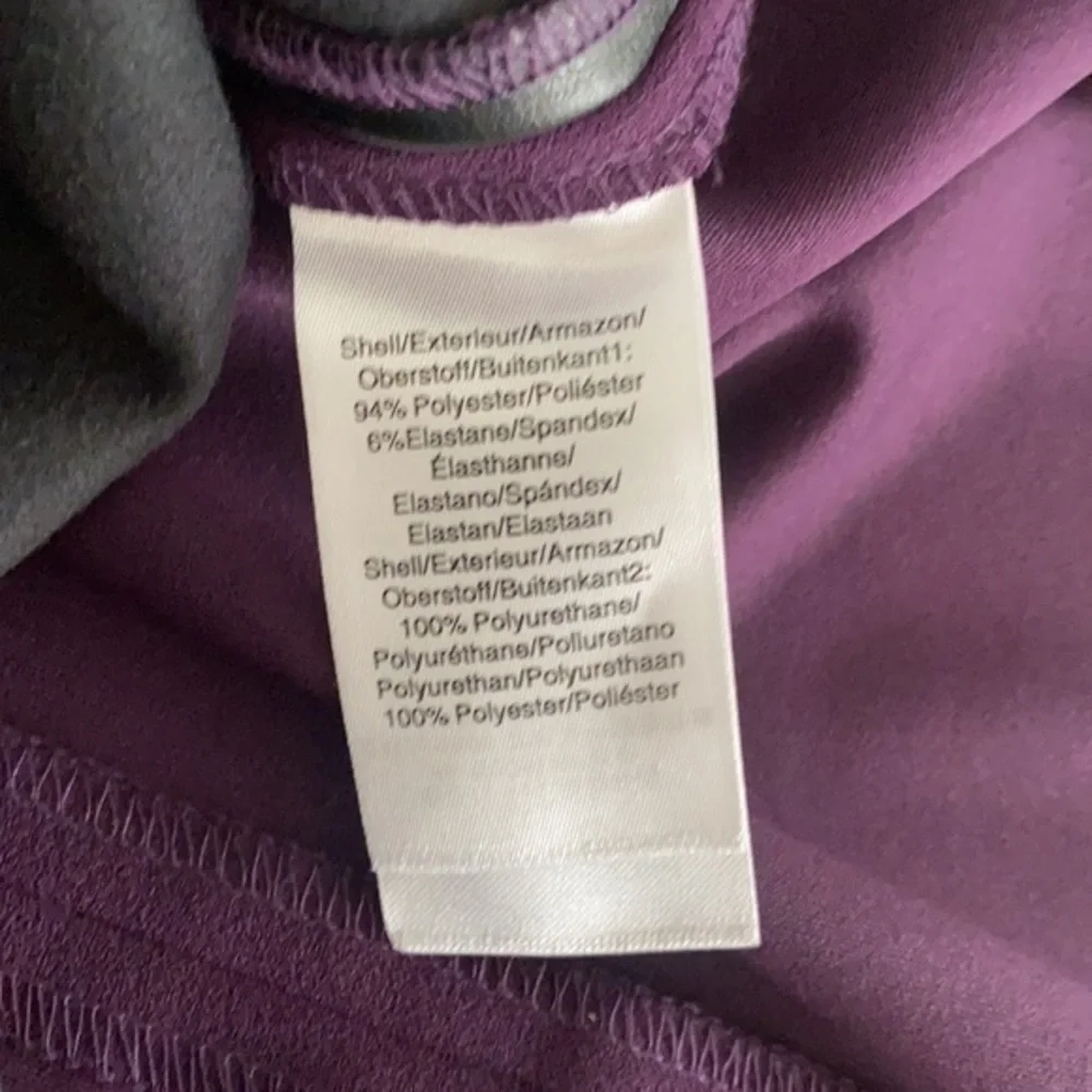 NWT DKNY purple faux leather detail sheath dress X1